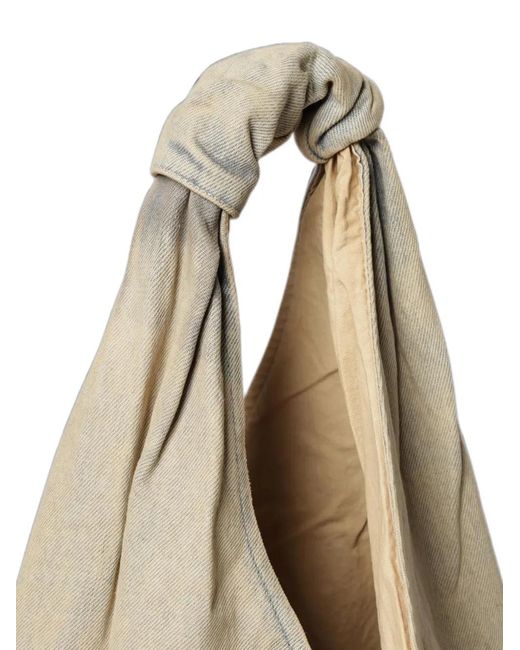 Our Legacy Gray Drip Knot-Detail Shoulder Bag