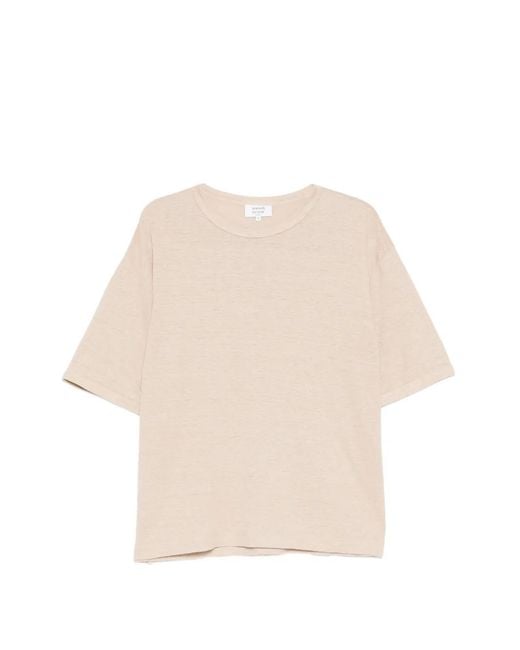 Maison Kitsuné Natural Logo-Embroidered T-Shirt for men
