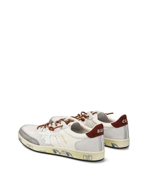 Premiata White Leather Panels Rubber for men