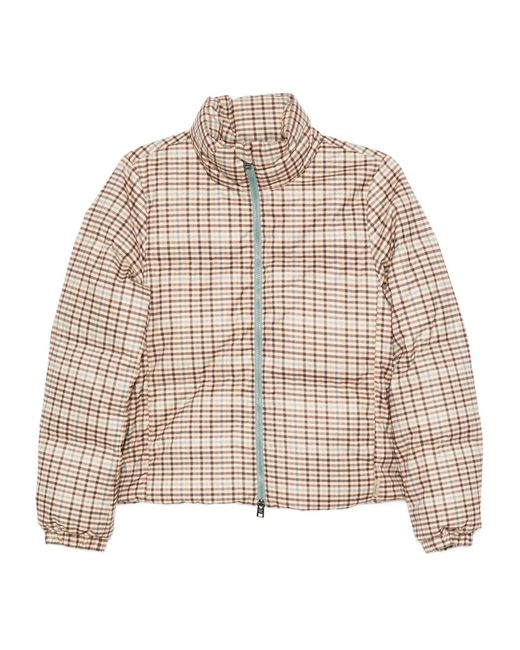 Woolrich Natural Checked Zip-Up Jacket