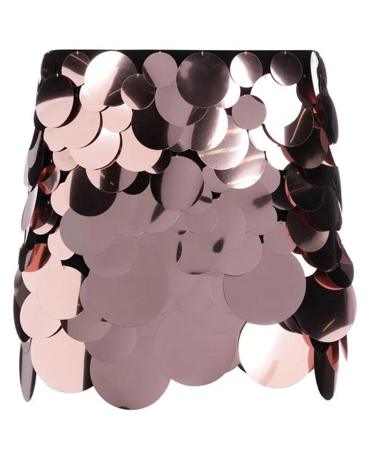 The Attico Pink Sequin Miniskirt