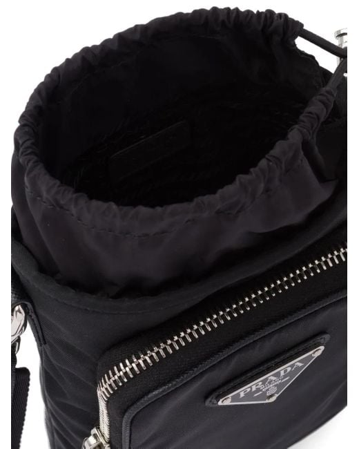 Prada Black Cell Phone Holder Bags for men