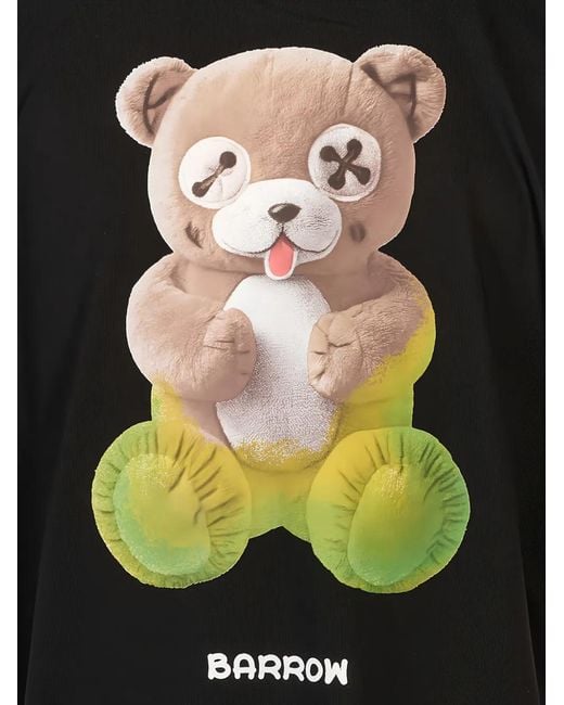 Barrow Black Teddy Bear-Print T-Shirt