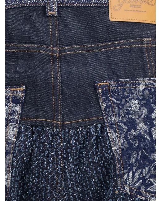 Ganni Blue Patchwork Jeans
