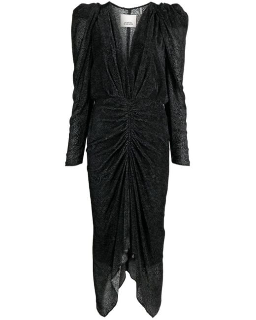 Robe mi-longue Maray en soie Isabel Marant en coloris Black