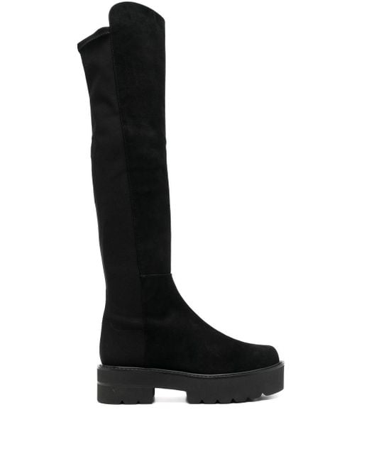 Stuart Weitzman Leather 5050 Ultralift Knee-high Boots in Black | Lyst