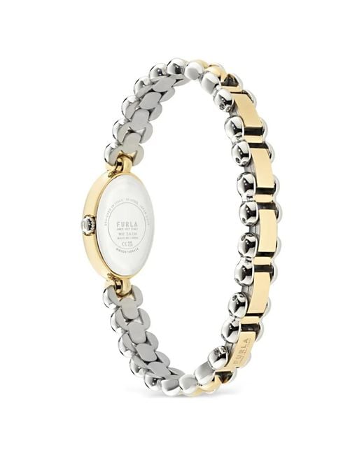 Furla Metallic Oval Case 24Mm Watch