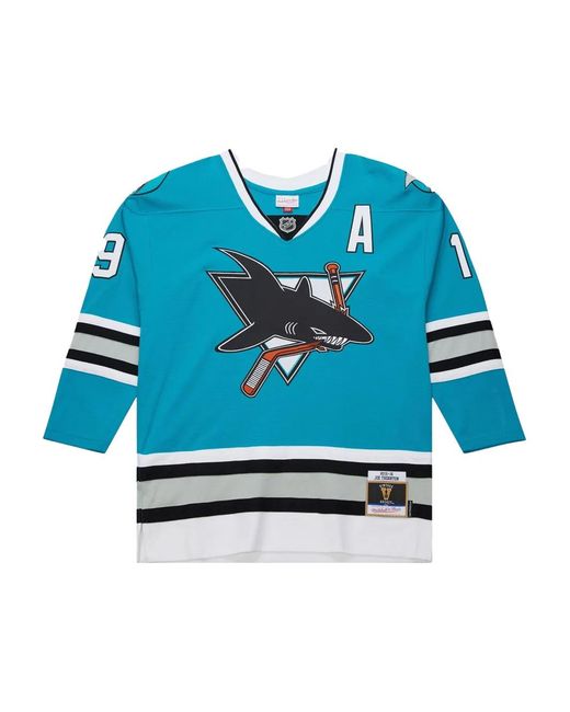 Mitchell & Ness Blue X Nhl San Jose Sharks 2015-16 Joe Thornton T-Shirt for men