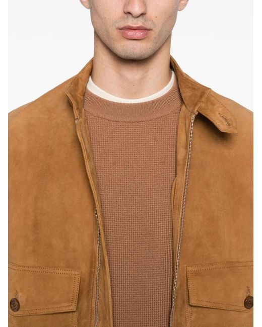 Fursac Brown Crew-Neck Sweater for men