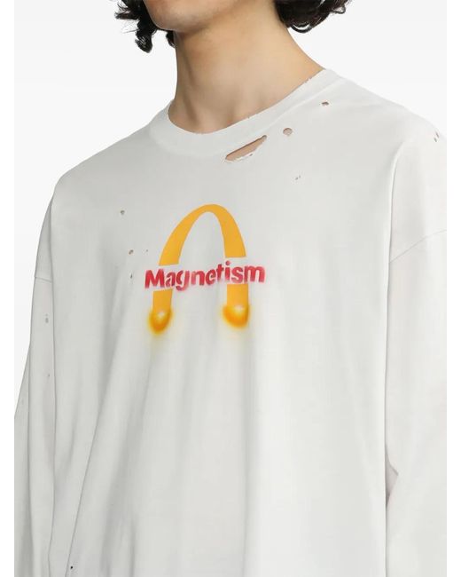 Doublet White Graphic-Print T-Shirt for men