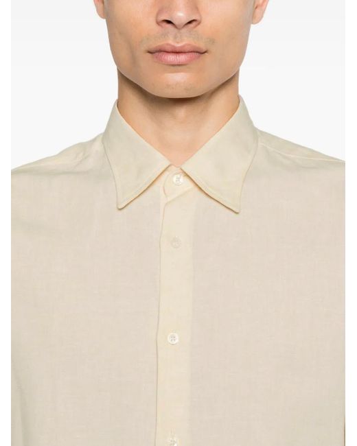 Fursac Natural Straight-Collar Shirt for men