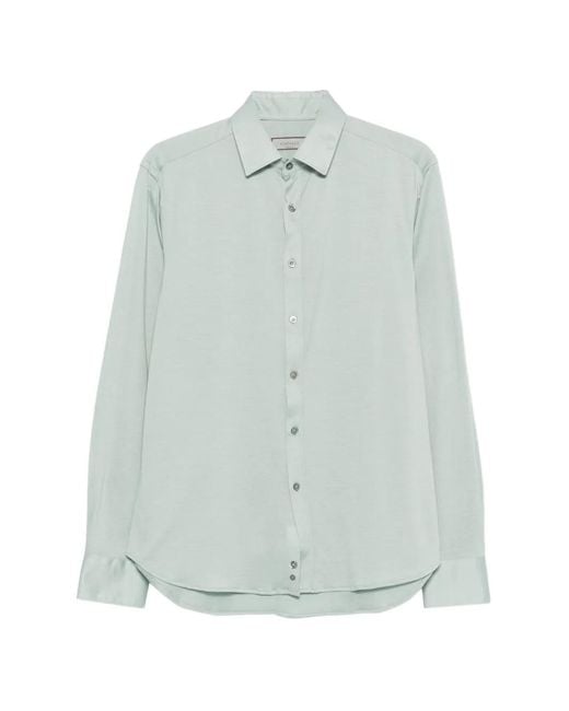 Canali Blue Button-Up Shirt for men