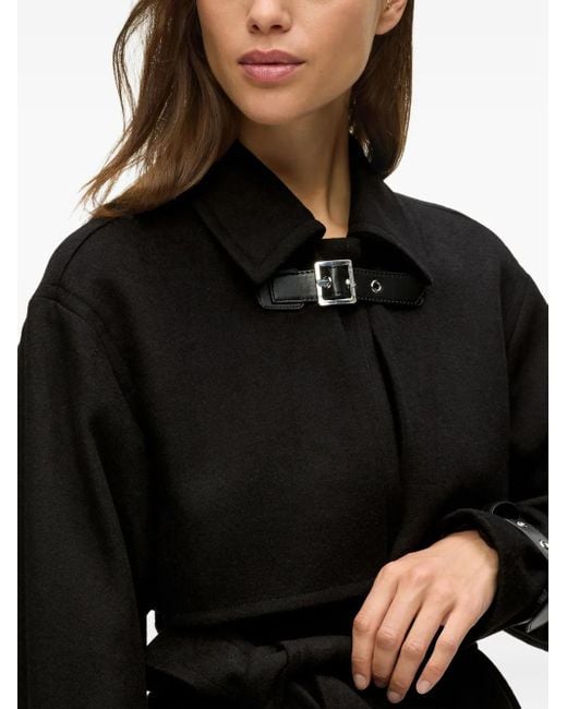 Veste À Taille Ceinturée Karl Lagerfeld en coloris Black