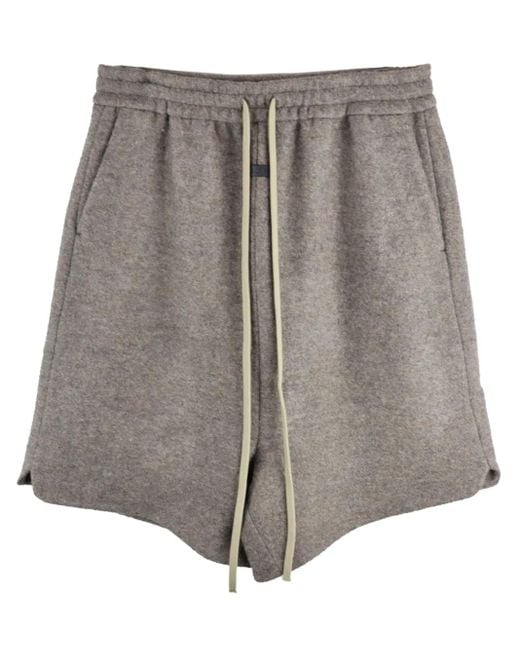 Fear Of God Gray Mélange-Effect Track Shorts for men