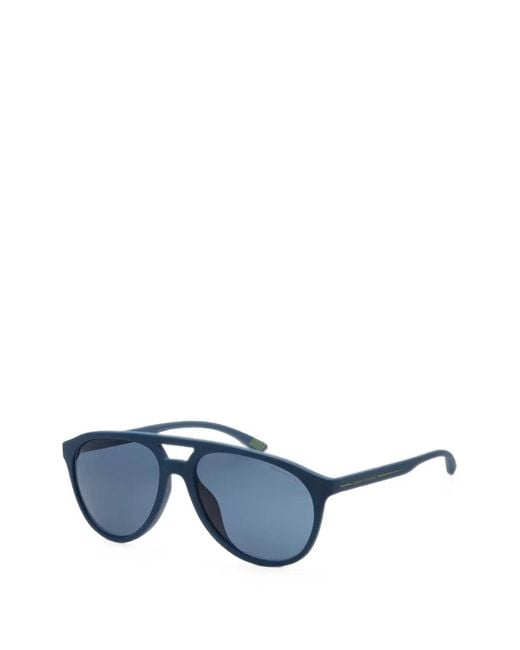 ARMANI EXCHANGE Blue Matte-Finish Pilot-Frame Sunglasses for men