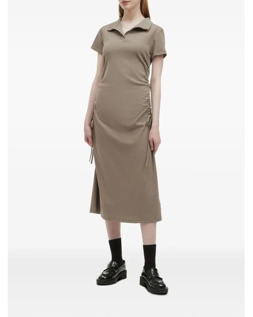 B+ AB Gray Drawstring Detailing Dress