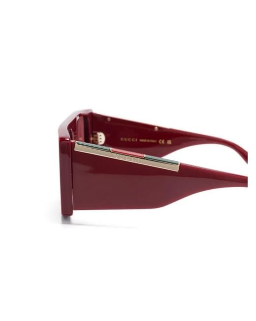 Gucci Pink Rectangle-Frame Sunglasses