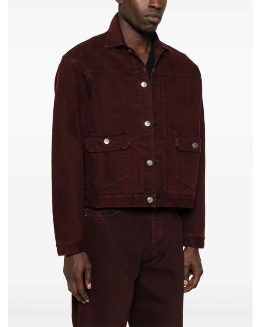 sunflower Brown Button-Fastening Flap-Pocket Jacket for men