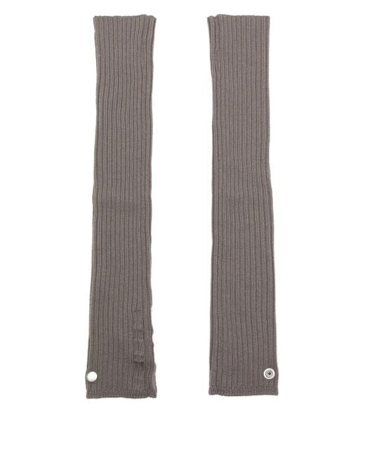 Rick Owens White Arm Warmers Gloves