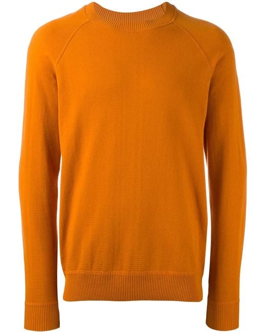 AMI Orange Raglan Sleeve Sweater for men