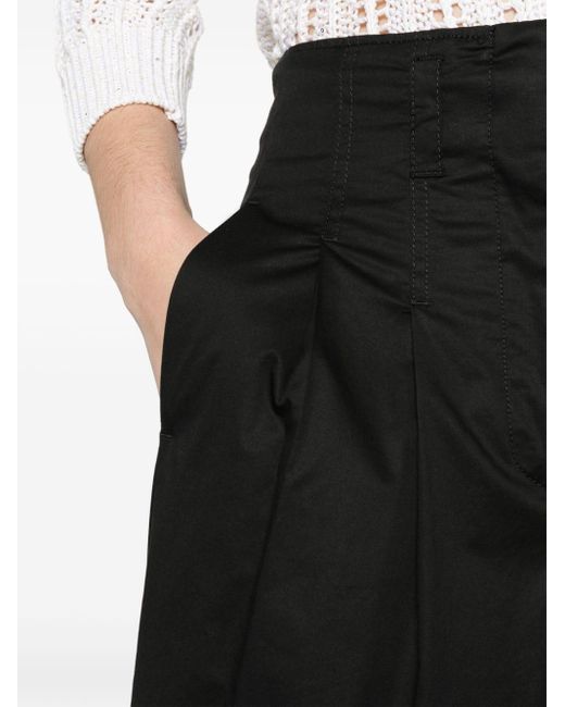 Peserico Black High-waist Wide-leg Trousers