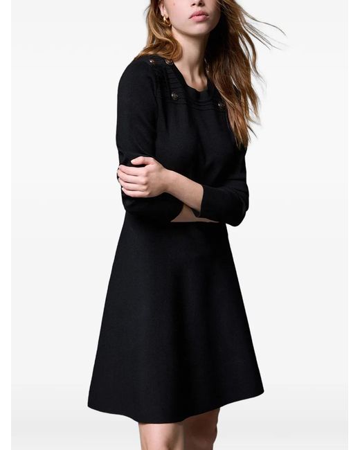 Liu Jo Black Knit Fit Flare Dress