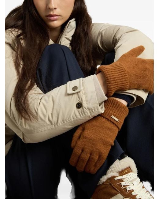 Guantes de canalé Woolrich de color Brown