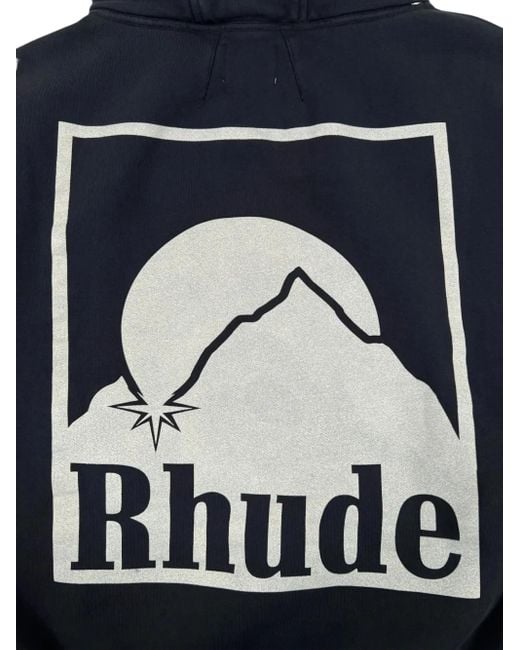 Felpa Moonlight Con Cappuccio di Rhude in Blue da Uomo