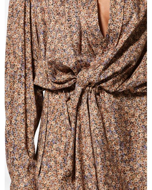 Isabel Marant Natural Harmony Floral Tie Mini Dress