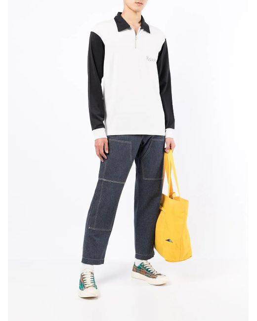 Visvim Black Logo-Print Half-Zip Sweatshirt for men