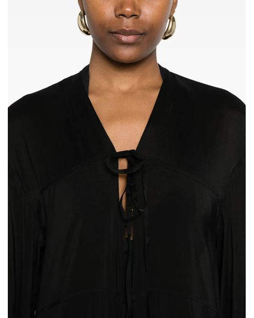 Bondi Born Black Cremona Tie-Detail Cover-Up