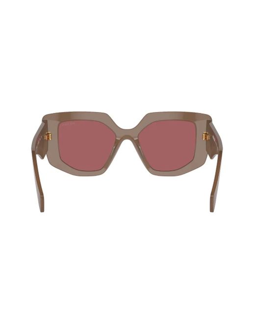 Prada Pink Prada Pr 14Zs Oversize Frame Sunglasses