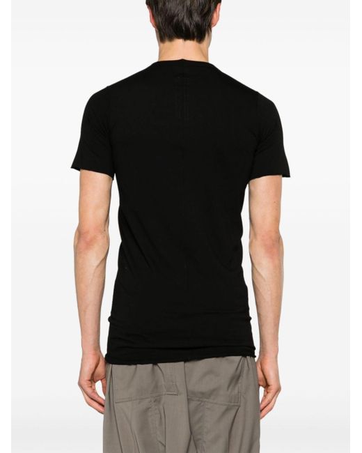 メンズ Rick Owens Basic オーガニックコットン Tシャツ Black