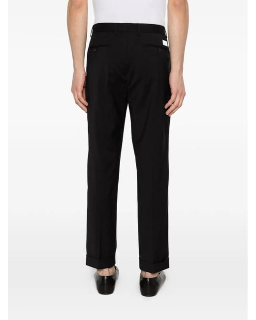 Manuel Ritz Black Charm Cuffed Trousers for men
