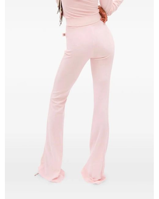 Area Pink Crystal-Embellished Track Pants