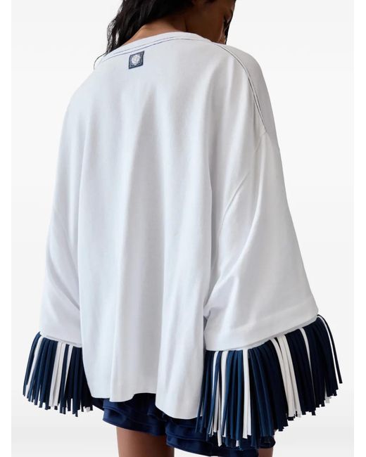 Jacquemus White The Cabana Fringe T-Shirt