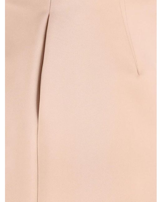 Chloé Natural Vertical Stitching Mini Skirt