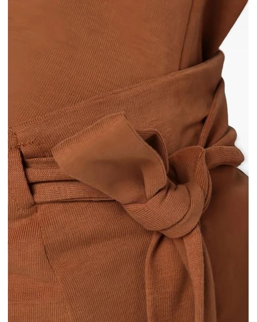 Isabel Marant Brown Mini Berenicia Tie-Detail Skirt