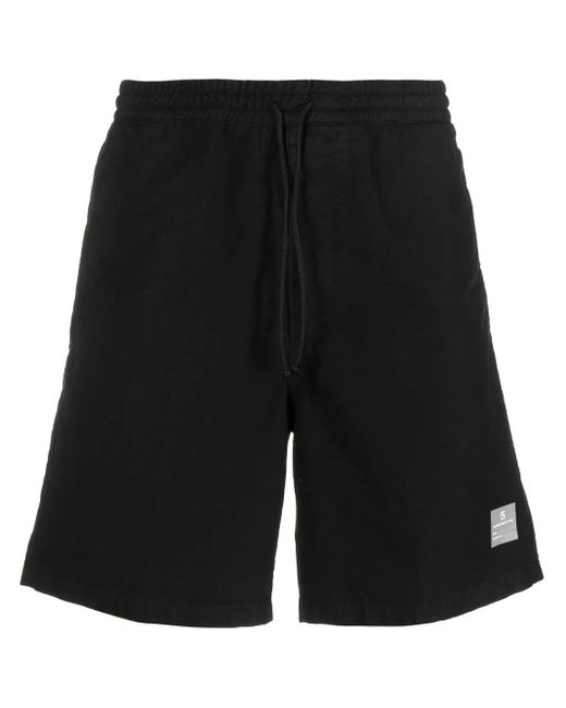 Department 5 Black Drawstring Cotton Shorts for men