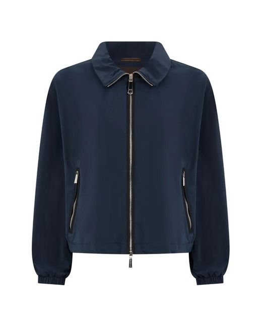 Moorer Blue Zipped Jacket
