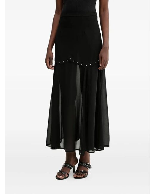 Never Fully Dressed Black A-Line Maxi Skirt
