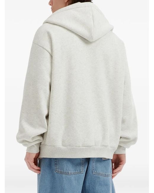 Chocoolate White Logo-Patch Zip-Up Hoodie for men