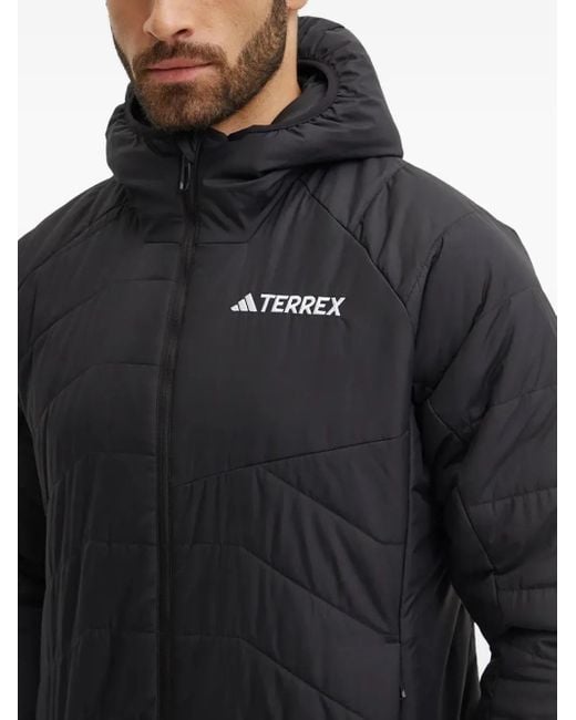 メンズ Adidas フーデッドネック ジャケット Gray