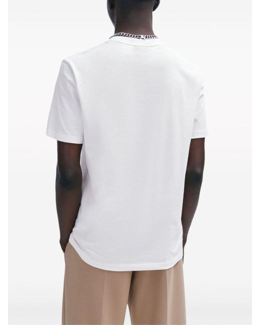 T-shirt Danda à logo imprimé HUGO pour homme en coloris White
