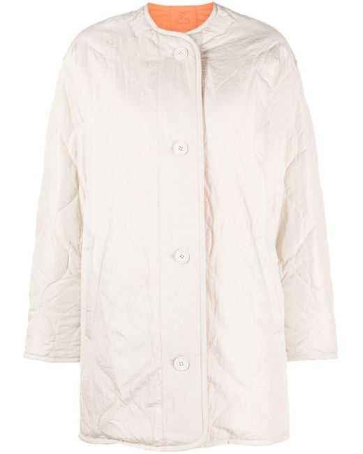 Isabel Marant White Nesma Reversible Quilted Coat
