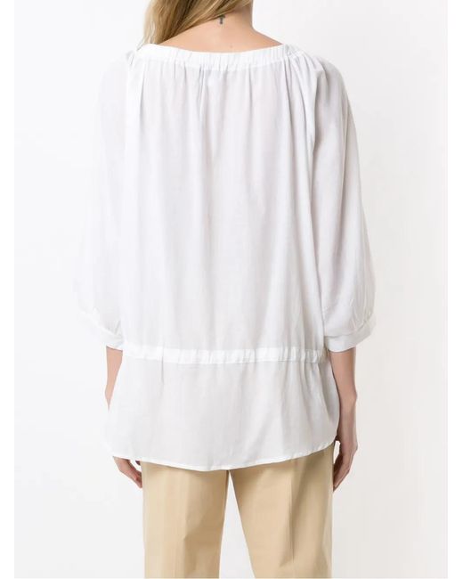 Amir Slama White Tie-Fastening Blouse