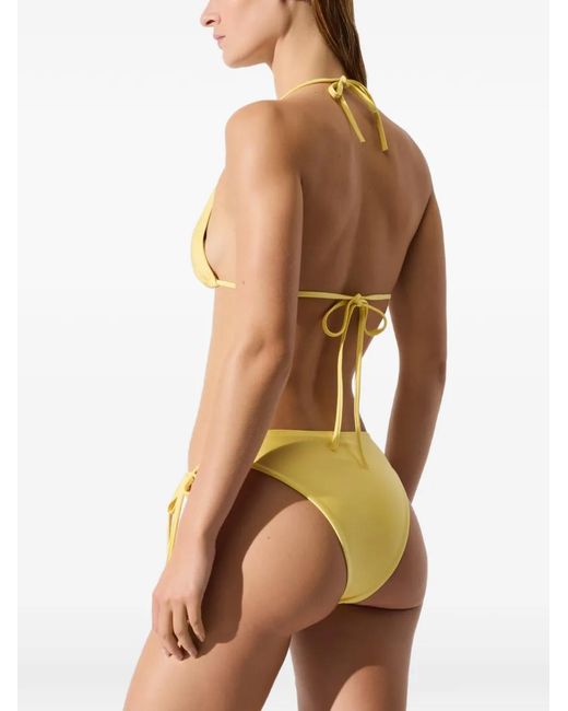 Karl Lagerfeld Metallic Triangle Bikini Top