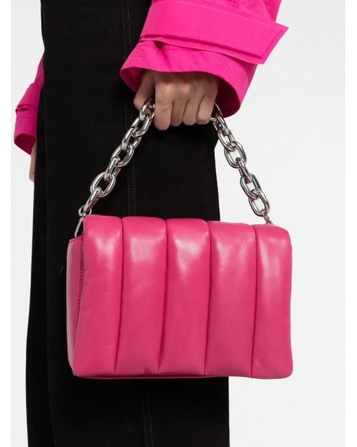 Stand Studio Pink Hera Quilted Leather Clutch Bag