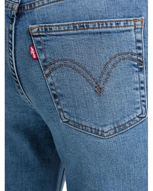 Levi's Ribcage Flared Jeans in het Blue