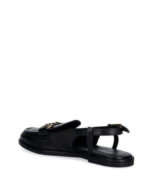 Marc O' Polo Black Horsebit Slingback Loafers